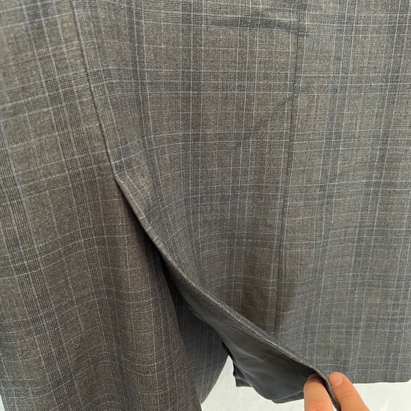 Canali - 100% Wool Two Button Blazer In Grey & Blue Size US38R/EU48R - 80% OFF! - Picture 5 of 9